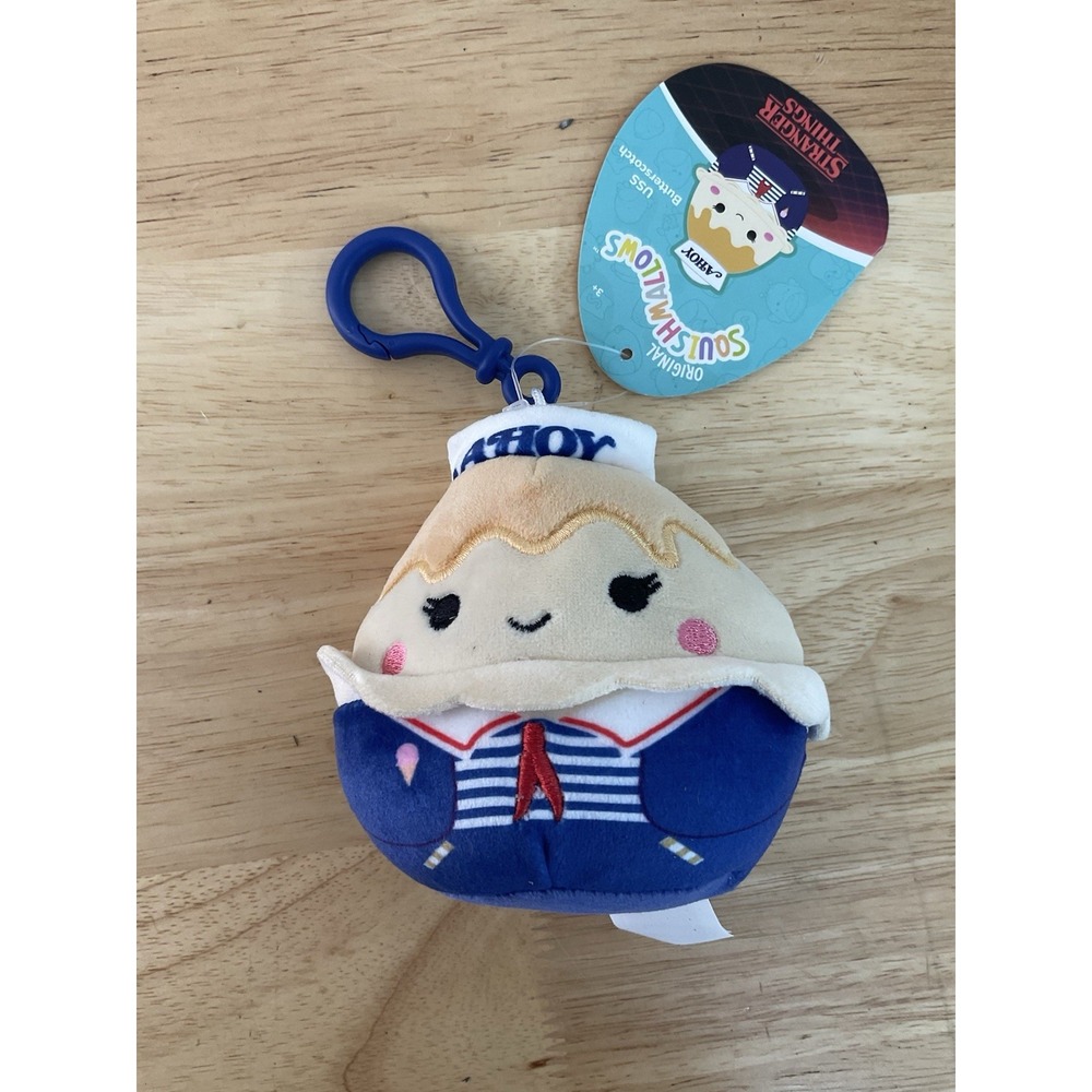 Squishmallows Stranger‎ Things Ahoy USS Butterscotch 4" Backpack Clip-On Plush